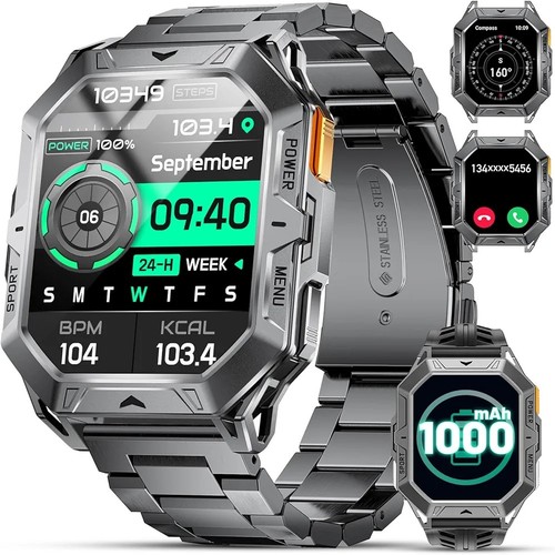 Men smartwatch with 1000 mah - men's,