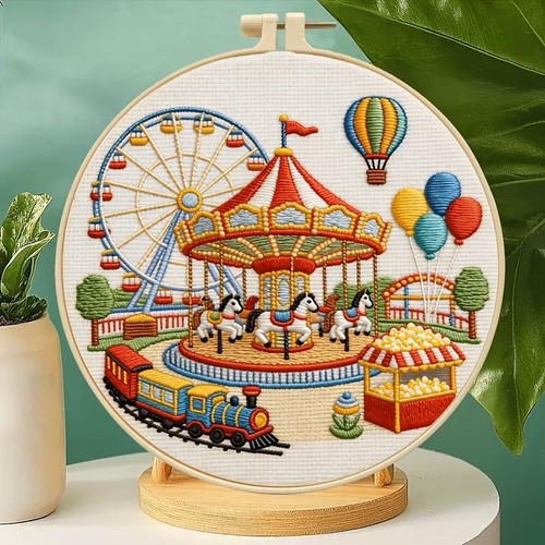 Fairground carousel cross - fairground,