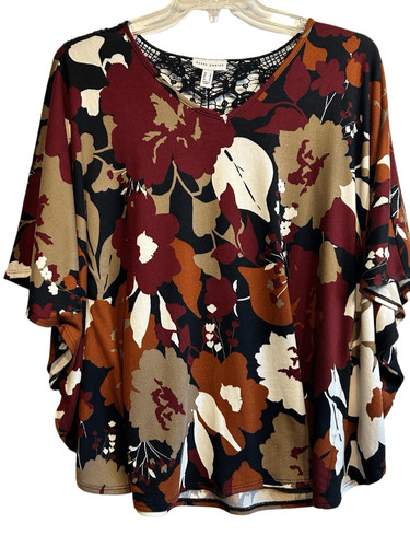 Susan graver nwt floral - susan, poncho