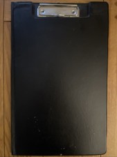 A4 FOOLSCAP CLIPBOARD Black PVC CLIP BOARD Filing PVC