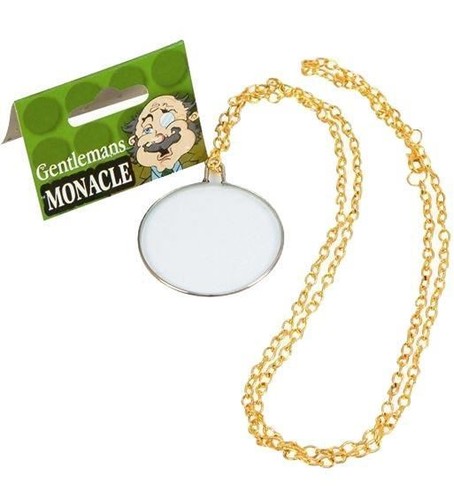 Gentleman monocle chain - monocle, on