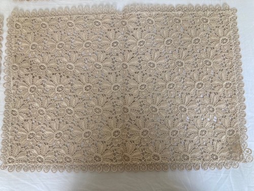 Set six ecru lace - set, of