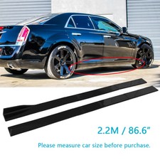 86.6" 2.2m Side Skirts Splitter Rocker Panels Protector For Chrysler 300 C SRT8