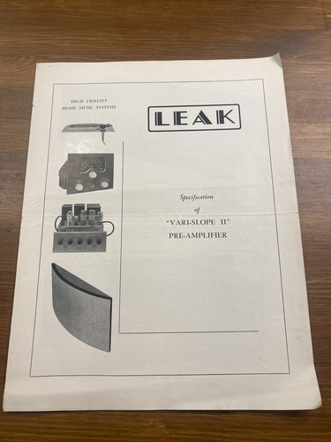 Leak amplifier pre - pre,