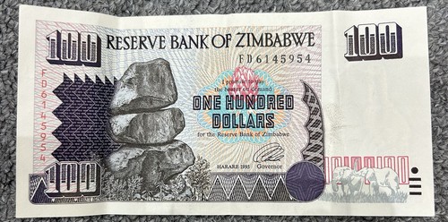 Zimbabwean 100 dollar bank - dollar,