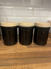 3 x Denby Elements Large Black