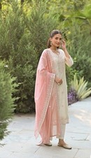 Off White Aarzoo Chanderi Suit