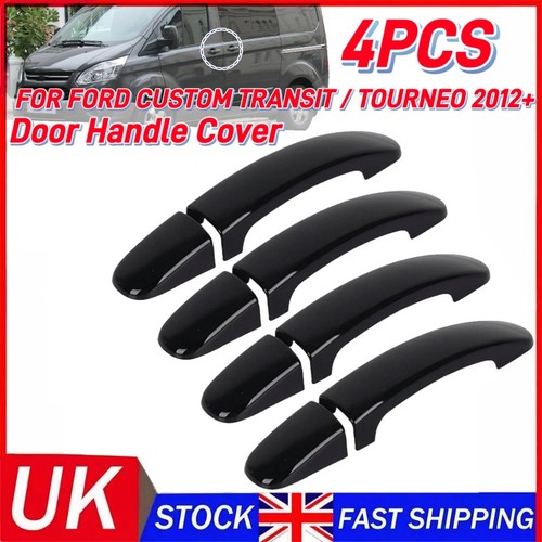 4pcs gloss black - door, handle