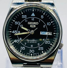 Seiko 5 Automatic 21 Jewels Black Dial, 7S26-0520 36mm Men’s Watch
