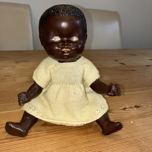 Black baby doll 21cm - black,