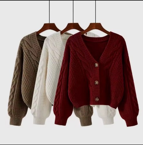 Women knitted button front - knitted,
