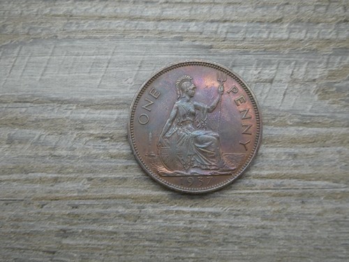 George 1937 proof penny - vi,