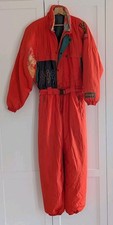 Retro Vintage Style One Piece Ski Suit Survival Suit Orange 