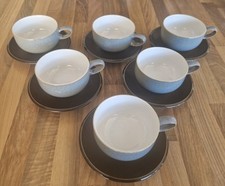  Denby Jet Grey Cups & Saucer