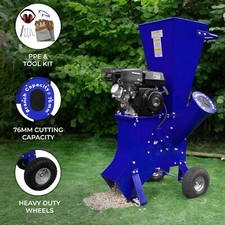 Petrol Wood Chipper 7HP Garden Shredder Mulcher Heavy Duty Chipping Shredding