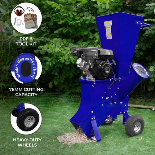 Petrol wood chipper 7hp - wood,