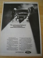 MOTORSPORT FORD RALLY PARTS IMITATION 1981 ADVERT APPROX SIZE A4 FILE V