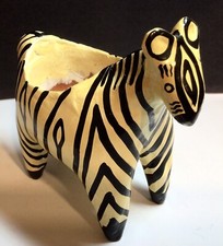 Anthropologie Leah Reena Goren Zebra Stoneware Planter Pot Candle Holder Retired