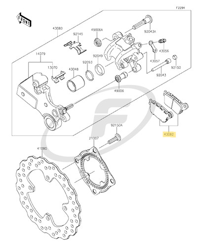 Genuine kawasaki rear brake - genuine,