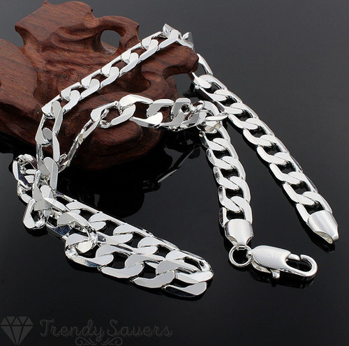 Men 925 sterling silver filled - silver,