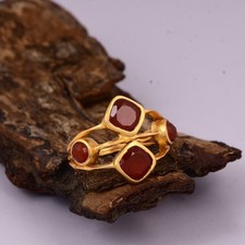 Triple Band Cushion Red Onyx