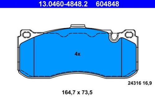 Disc brake pad set - ate, fits