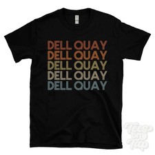 DELL QUAY REPEATED RETRO STYLE T-SHIRT mens & womens uk place name gift
