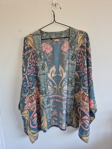 Lovely powder kimono jacket - kimono,