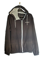 Mckenzie Mens Grey Hooded Lined Windcheater Jacket Coat Gents UK Size S 'N85