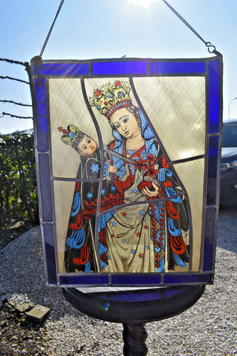 Antique stained glass - stained, window