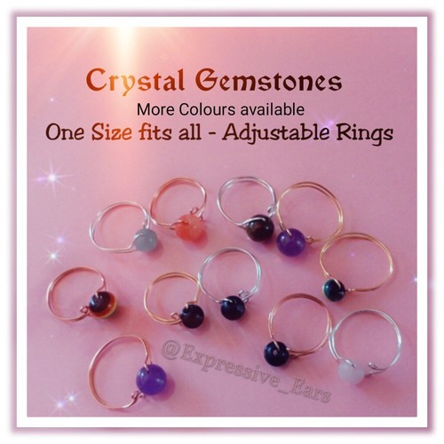 Crystal gemstone rings - 💎,