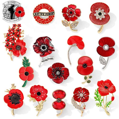 2026 red pin badge remember - red,