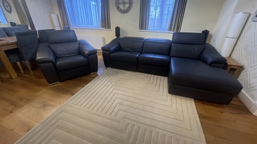 Leather seater power - leather, 3-seater