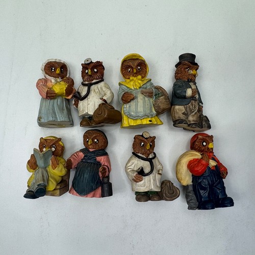 Resin owl figurines set - figurines,