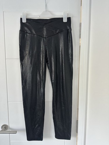 Black faux leather - faux, crocodile