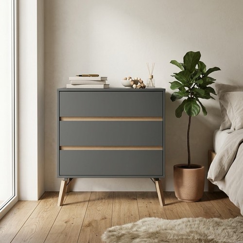 Chest drawers grey drawer - chest, 3