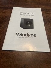 Velodyne Subwoofer Owner