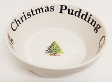 Xmas Tree Christmas Pudding Round Ceramic 800ml 27oz Baking Dish Bowl Decor UK