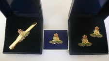 ROYAL ARTILLERY CUFFLINKS, TIE SLIDE, LAPEL PIN,CAN PURCHASE SEPARATELY OR INDIV