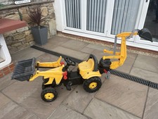 Kids' Ride-On Digger Toddler Push-Along Excavator Rotating Pretend Play