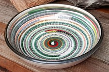 Superb Vintage  1950s  Rye Pottery  Galaxy Sgraffito Large Bowl