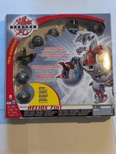 Bakugan Maxus Helios 7-1 with Cards, One Figure Slightly Damaged (Stays Open)