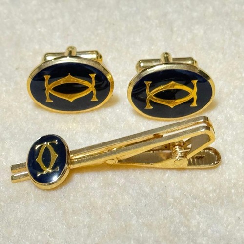 Cartier double navy gold - c,