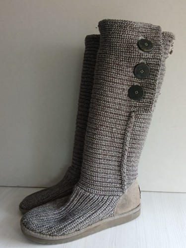 Ugg women grey button knee - ugg,