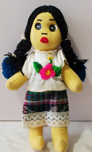 Vintage mexican cloth doll - vintage, 9"