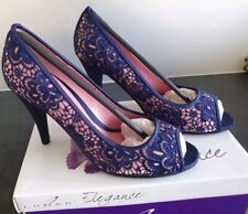 Lunar Elegance Navy Blue Lace