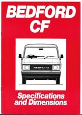 Bedford CF Specification 1983 UK Market Brochure 230 250 280 350 Van Chassis Cab