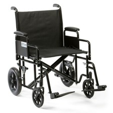 Bariatric Heavy Duty Extra Wide Attendant Transit  Transport Wheelchair BTR22