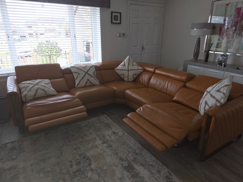 Leather corner suite - leather,