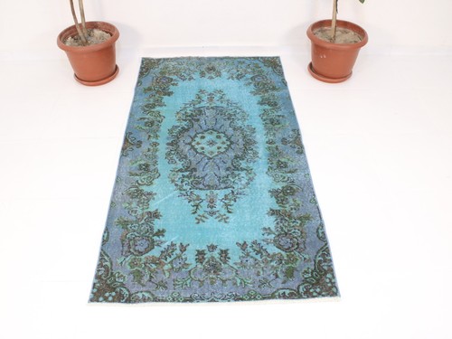 Vintage overdyed teal blue - overdyed,